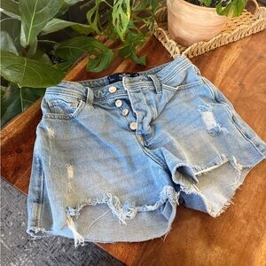 Hollister Light Blue Distressed Jean Shorts